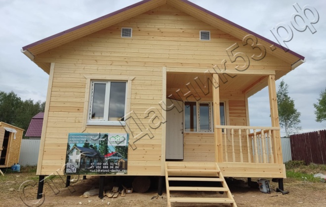 2 Каркасно-щитовой дом  Д-19, 6х6м, 36 М², Московская область, Шаховской район, ДНП Рождествено-2 (2)